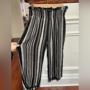 Striped Black and White Women’s Top Shop Beach Pants